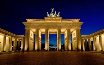 Berlin - Brandenburger Tor bei Nacht